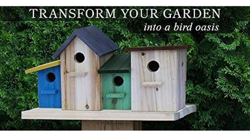 23 Bees Multicolor Wooden Birdhouse 2