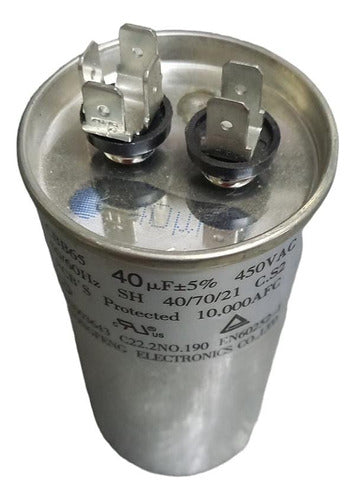 Capacitor Conqueror De 40 Microfalarios 450 V Ac Metalico 2