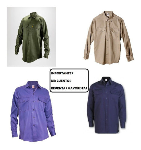 Blue Work Shirt or Trousers - Blueish, Green, White, Beige 3