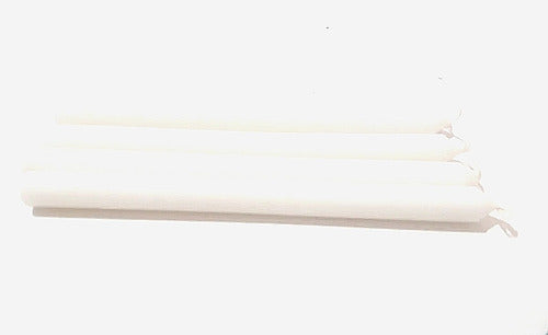 Set of 6 White Long Slim Candles by Mahalpiedras 1