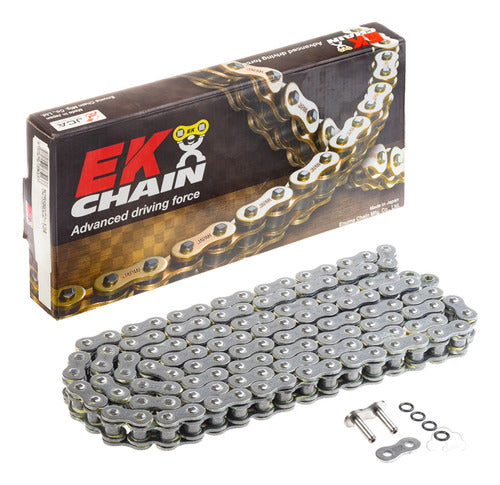 EK Chain Cadena Transmision Japon 525sroz2-124 O-ring Negra W/mlj 0