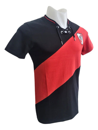 Official River Plate Retro Vintage Black T-Shirt 2