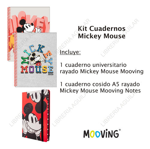 Mooving Mickey Mouse Universitario Notes Kit 1