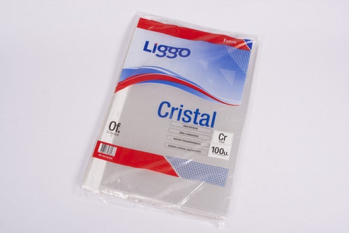 Folios Oficio Liggo Cristal Paquete X100 Unidades 1