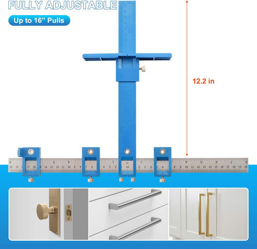 HERMES SHOP Adjustable Drill Guide for Installing Handles and Locks 3