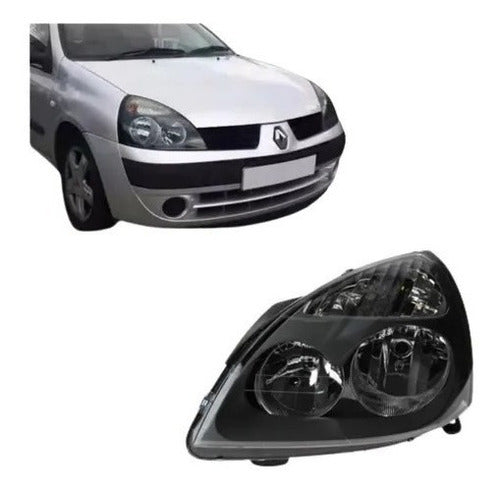 VIC Renault Clio 2 2003-2006 Left Black Headlight 0