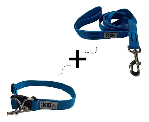 Adjustable K9 Dog Trainers Collar + 5M Leash Set for Dogs 20