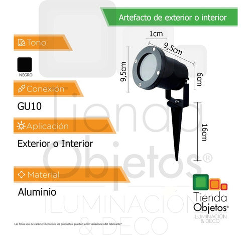 Macroled Aplique Exterior Pascal Con Escuadra Apto Led Dicroico Gu10 2