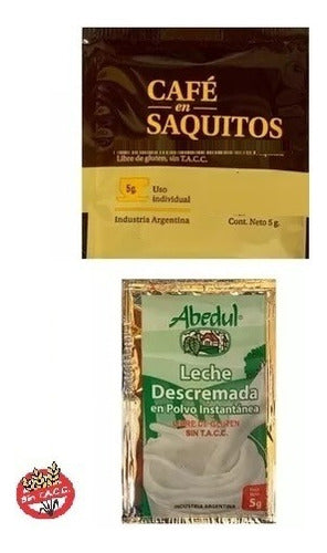 Cafe Saquitos X50 + Leche En Polvo X50 Sobres Individuales 0