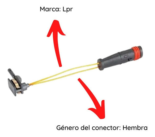 Lpr Kit 2 Wear Sensors for Mercedes Benz Class A B C Front and Rear 3