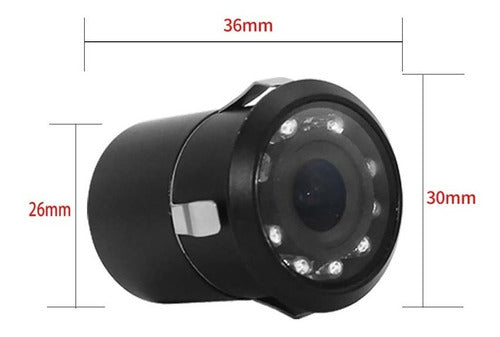 Camara Trasera Con Led Auto Retroceso Estacionamiento 26mm 2