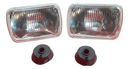 Set of 2 Jeep Cherokee 87/01 Headlights Without Position Hole 1