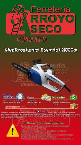 Electrosierra Hyundai 2000w Oferta 3