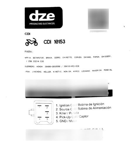 DZE Digital CDI 10153 Standard Guerrero G 110 DL 2