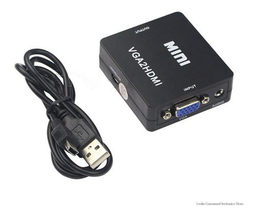 PSP VGA To HDMI Converter With Analog Audio To Digital Full HD 3