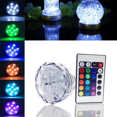 LED Remote Control Submersible Multicolor RGB Light 1