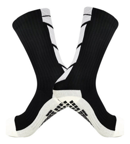 Amorarma Pack X3 Long Cotton Sports Socks with Non-Slip Grip 5