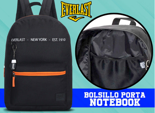 Everlast New York Notebook Backpack with Boxing Glove Keychain 37
