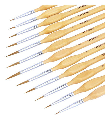 VIVIFun Detail Painting Brush Set of 12 Pieces 0