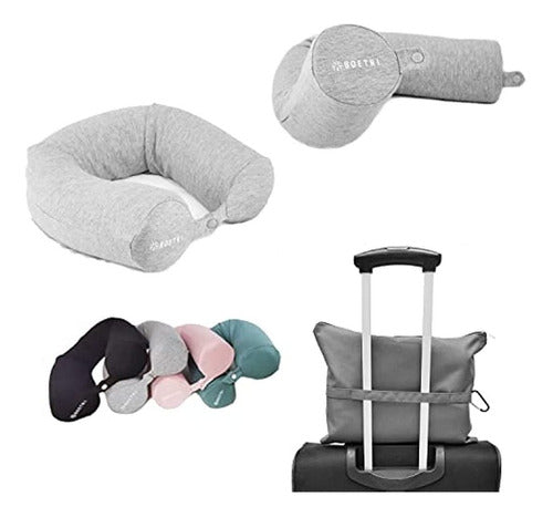 Almohada De Viaje De Espuma Viscoelástica Twist - Funda De A 0