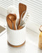 Getstar 360° Rotating Utensil Holder, Large Wooden Base 5