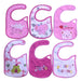 Set of 6 Cotton Baby Bibs for Girls 0