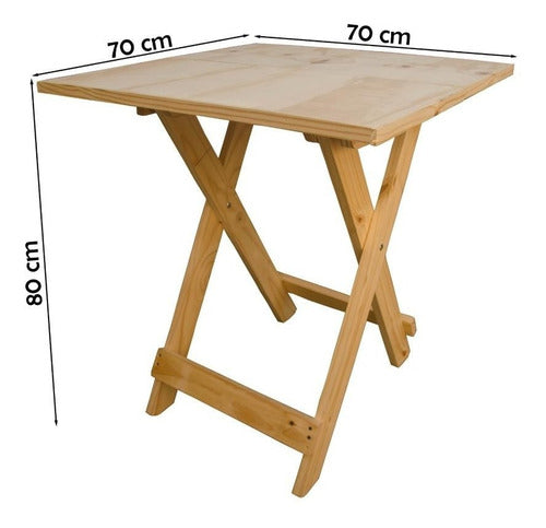 Que Sal Folding Pine Wood Table 1