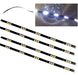 Xiulx98 4pcs 12 LED White Boat Car Bottom Clear Strip 5050 0