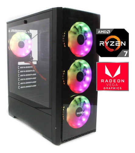 AMD PC Gamer Ryzen 7 16GB 480SSD Vega 8 + 24'' 165Hz Monitor 1