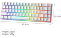 Teclado Gaming Portátil De 68 Teclas Con Luces Rgb Blanco 7