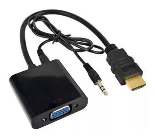 DBS HDMI to VGA Adapter + MiniPlug 3.5mm Audio Full HD 1080p 2