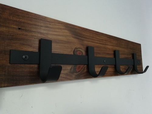 Industrial Style Iron Coat Rack 60cm 4 Hooks 7