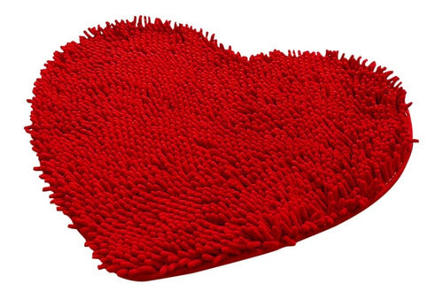 Generic Alfombra Habitación O Baño Corazon Roja 0