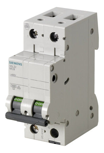 Siemens Industrial 5SL3202-7MB 2A Bipolar Thermal Magnetic Circuit Breaker 0