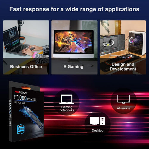 Unidad De Estado Sólido Hikvision E1000 Hasta 2100 Mb/s Para 4