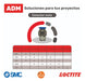 ADM Pneumatic Straight Connector 1/8 - 6mm Male Thread X10 U 3