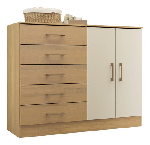 Mulimoveis Comfortable Drawer Cabinet with Doors and Drawers in MDP 0