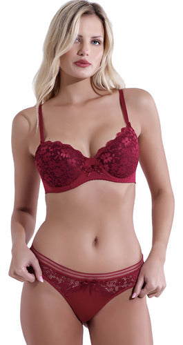 Sexy Lali Soft Cup Set 2062 with Lace Thong 7