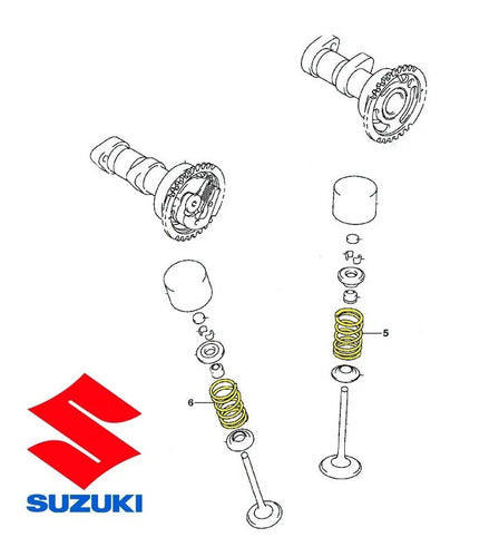 2 Resortes Valvulas Admision Y Escape Suzuki Rmz 450 08 - 17 - Powertech Motos 4