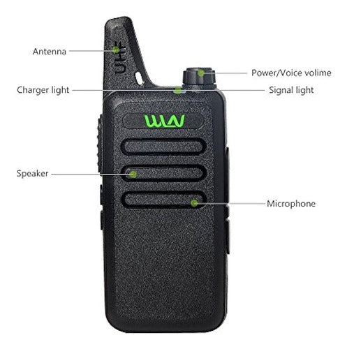 Wln Kdc1 Mini Walkie Talkie Uhf 400  470 Mhz Radio Bidirecci 1