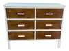 Solid Pine Wood 6-Drawer Dresser Chifforobe 1.00 0