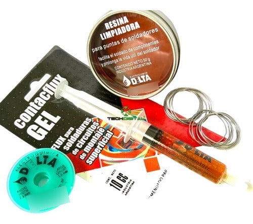 Delta Soldering Kit with Flux, Desoldering Mesh, Resin, and Tin - Local Congress 0