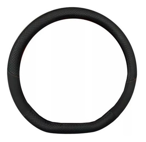 Fiemo Fundas Black Eco-Leather Steering Wheel Cover 38cm for Ford Ecosport 3