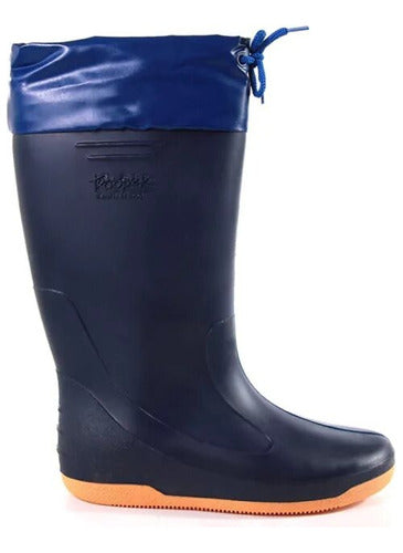 Nautical Rain Boots with Adjustable Laces - Size 39/40 2