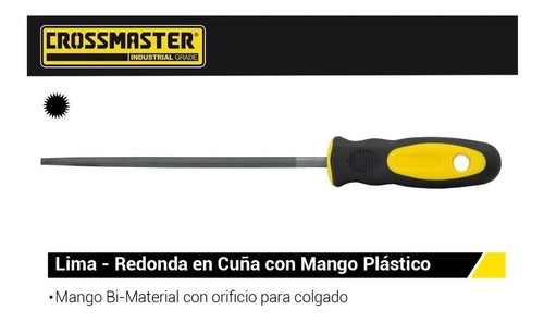 Crossmaster Lima Redonda En Cuña Con Mango Plástico 10 Pulgadas 1