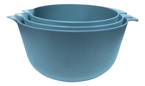 Carol Set 3 Bowls Batidores Pico Vertedor Plastico Areia 1