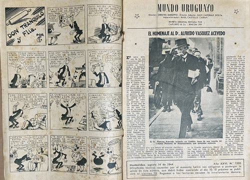 Mundo Uruguayo N° 1320 1944 Peñarol - Central  Mu7 1