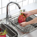 Szuah Adjustable Dish Drying Rack Over Sink Stainless Steel 4