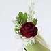 Fiwisora Borgoña Artificial Ranunculus Flor Boda Ramillete 1