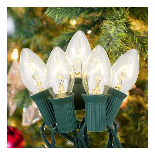 Vodoco C7 - Transparent Christmas Lights, 25 Feet, Vintage Outdoor Lights 0